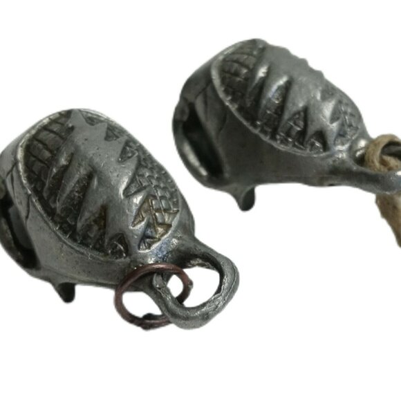 Skull Bead Pendant Charm Gothic Punk Rock Silver Metal Biker Pewter - Picture 4 of 8